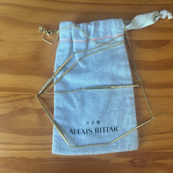 Alexis Bittar Miss Havisham Yellow Gold Crystal Encrusted Long Necklace - Picture 8 of 8